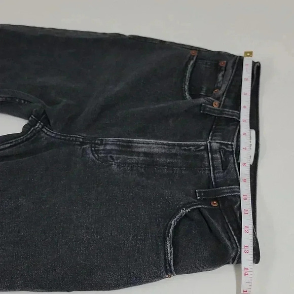 Abercrombie Ultra High Rise Ankle Straight Jeans- washed black - Picture 8 of 13